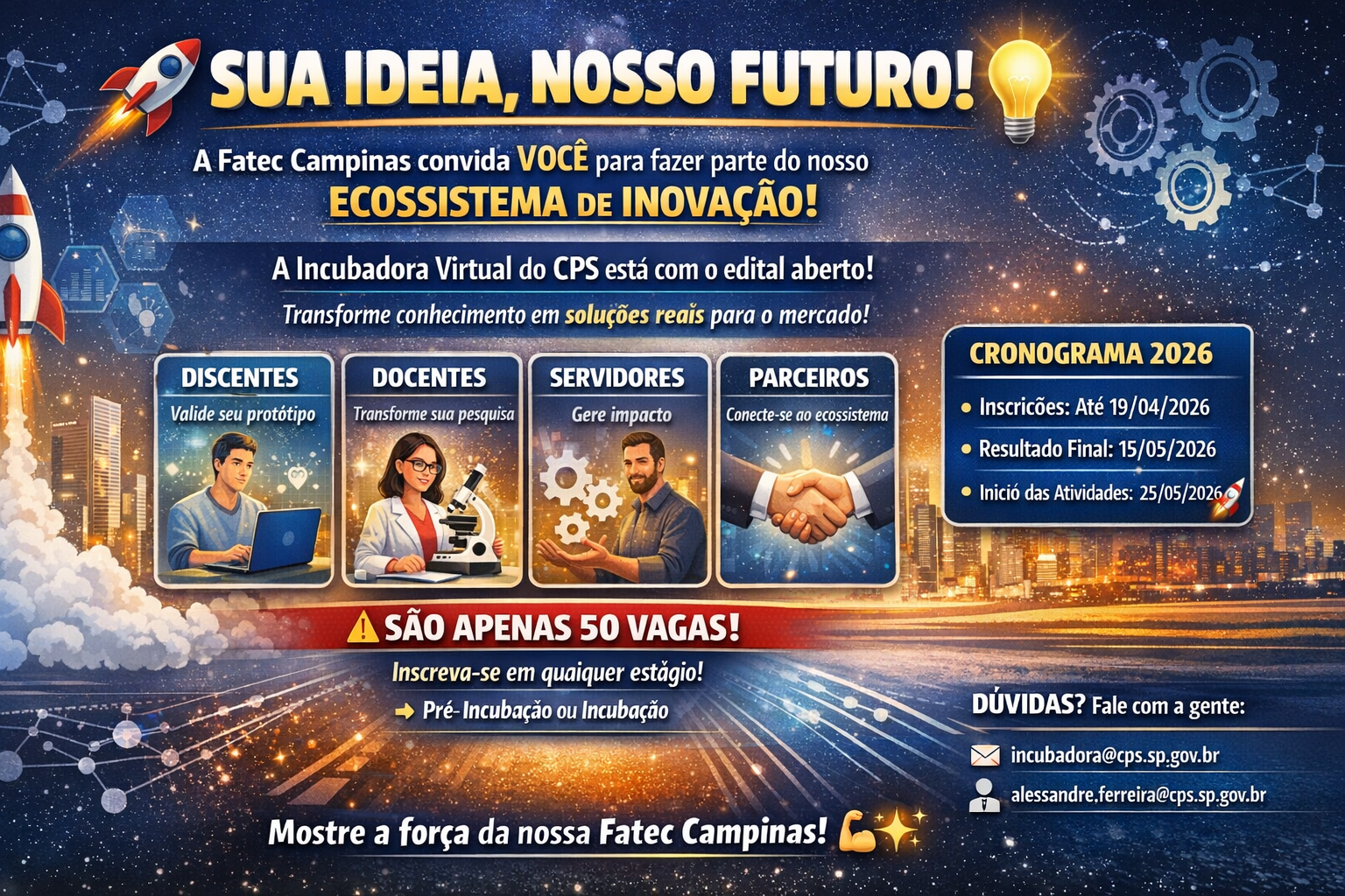 Venha participar da incubadora virtual