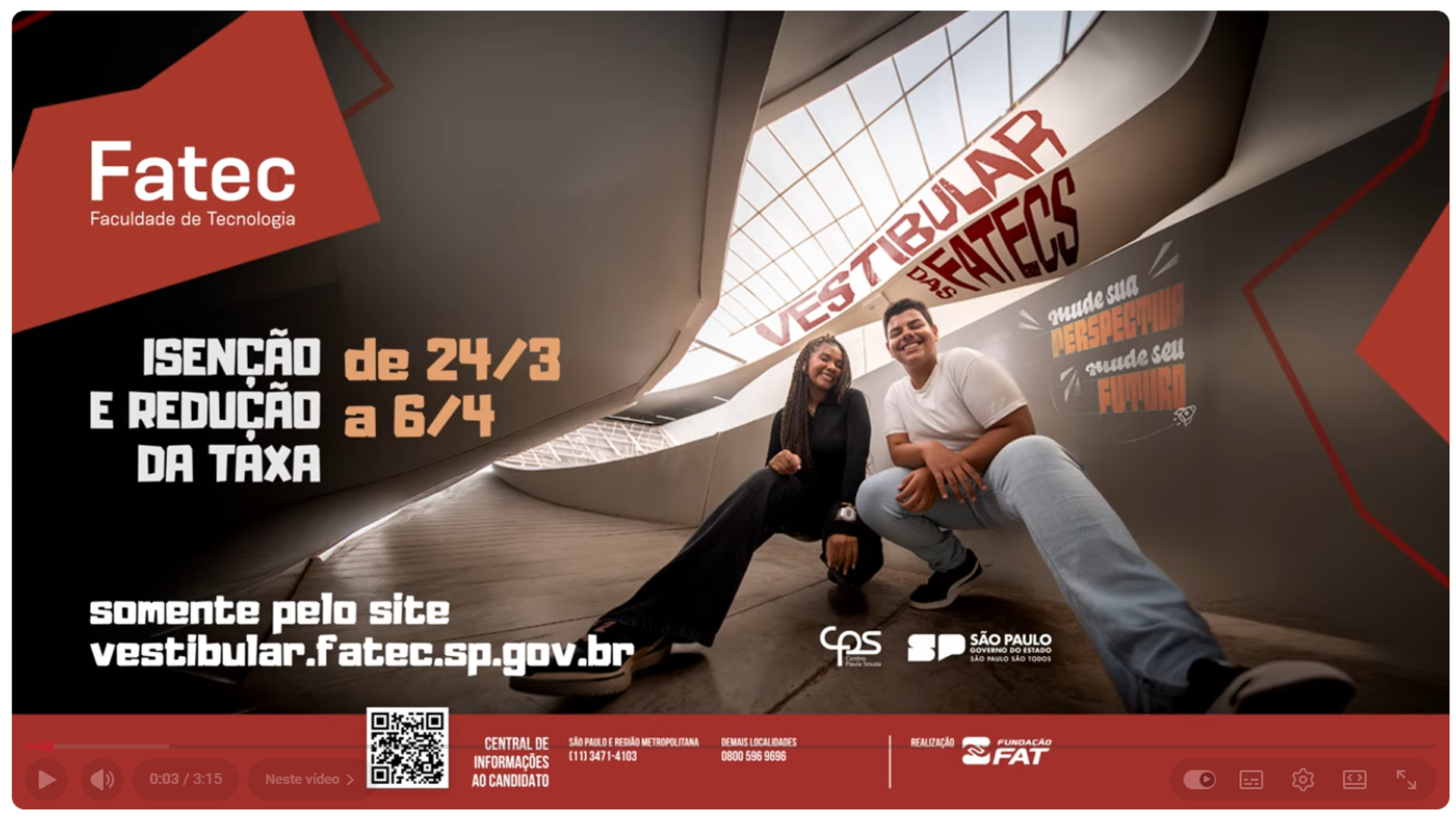 Assista como fazer sua solicitação para isenção ou redução da taxa