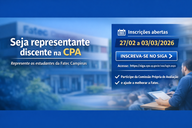 Seja representante discente na CPA